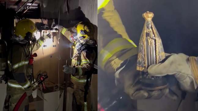 Imagem de Nossa Senhora Aparecida é encontrada intacta após incêndio em casa no RS