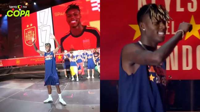 Fã de Neymar, Nico Williams surpreende com 'funk proibidão' do Brasil ao subir em palco da festa da Espanha