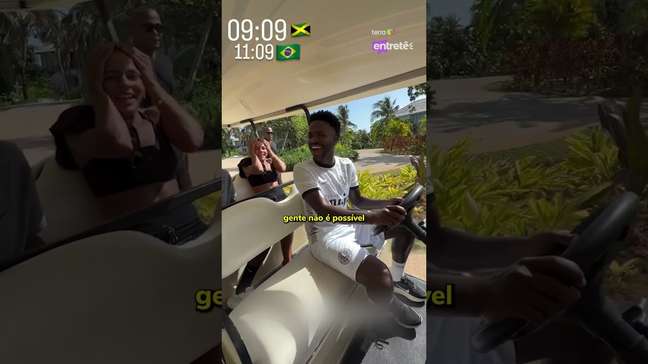 Virginia compartilha direção desastrada de Vini Jr. em carro de golfe #shorts