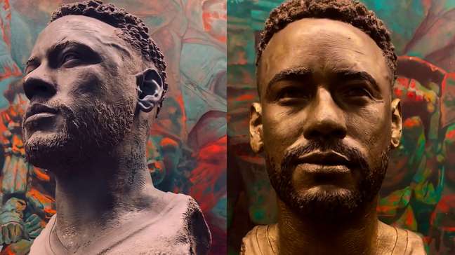 Artista responsável por busto e estátua de Neymar em memorial mostra detalhes da obra