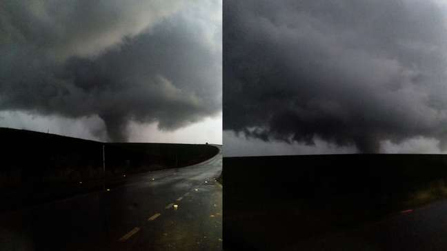 Tornado no RS: novo ângulo mostra passagem do fenômeno que destruiu casas e deixou feridos em Giruá
