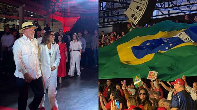 Lula chega à convenção em tapete vermelho acompanhado de mulheres 