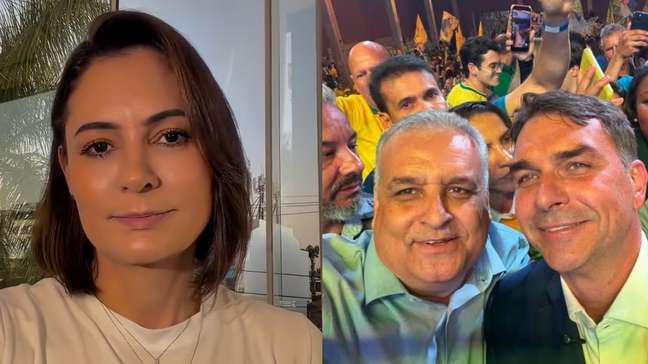 Michelle Bolsonaro deseja sorte a Alfredo Gaspar após anúncio como vice de Flávio: 'Todos unidos'