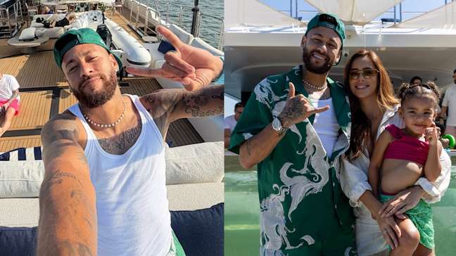 Neymar relaxa em iate após polêmica contra o Remo e ironiza: 'Vagabundeando'