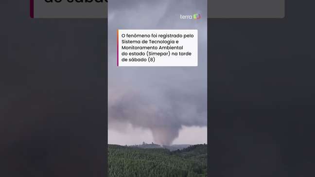 Tornado assusta moradores e causa destruição no Paraná; veja imagens do fenômeno #shorts