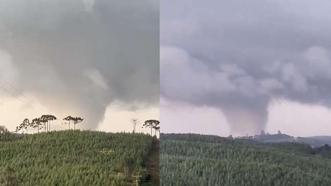 Tornado assusta moradores e causa destruição no Paraná; veja imagens do fenômeno