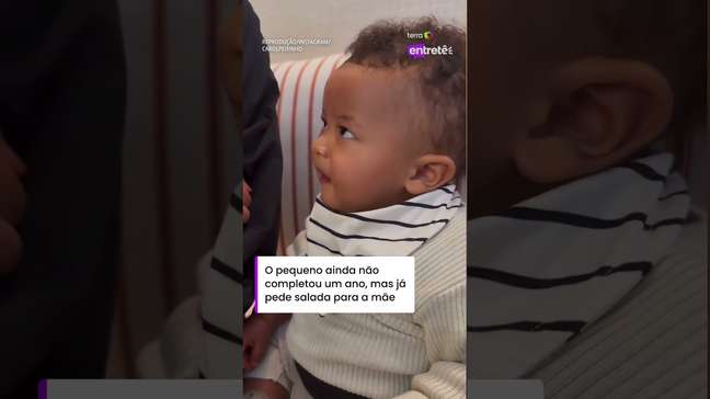 Bebê fitness? Filho de Carol Peixinho e Thiaguinho surpreende ao pedir rúcula na refeição #shorts