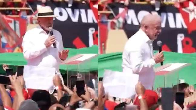 Lula tira chapéu em ato de campanha e fala sobre tratamento contra câncer de pele: ‘Não posso tomar sol’