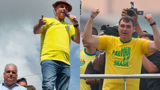 Flávio Bolsonaro volta a ser visto com colete à prova de balas em agenda de campanha em Alagoas