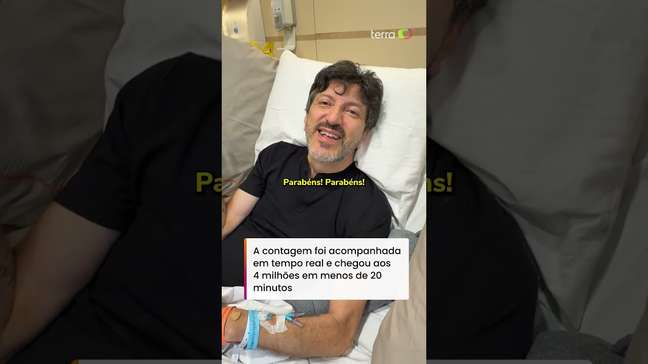 Lito Sousa comemora no hospital 4 milhões de inscritos em seu canal do YouTube #shorts