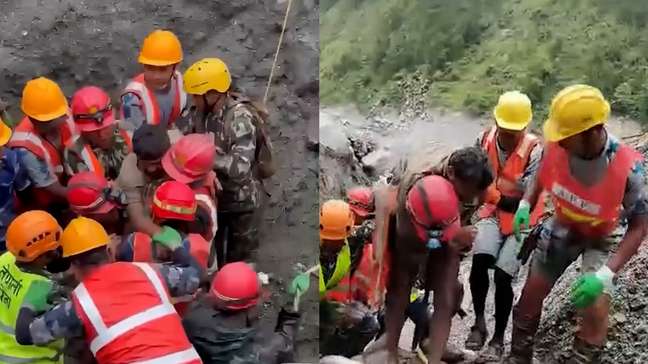 Dois trabalhadores são resgatados de túnel no Nepal nove dias após avalanche