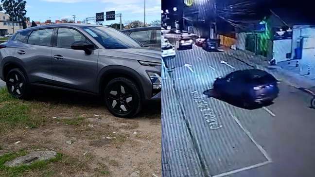 Crianças furtam carro, batem em moto e são abordadas pela PM em SC