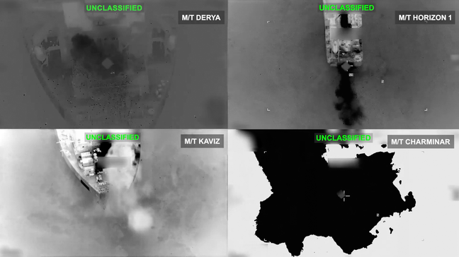 Imagens mostram ataque dos EUA a petroleiro iraniano no Golfo de Omã