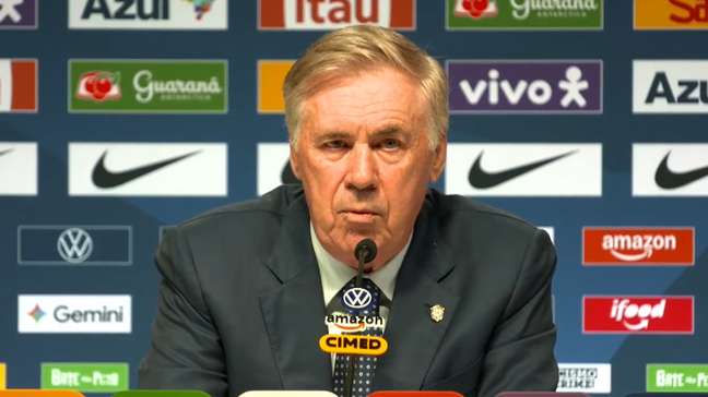 Ancelotti reconhece carência no meio-campo da Seleção: 'É óbvio'