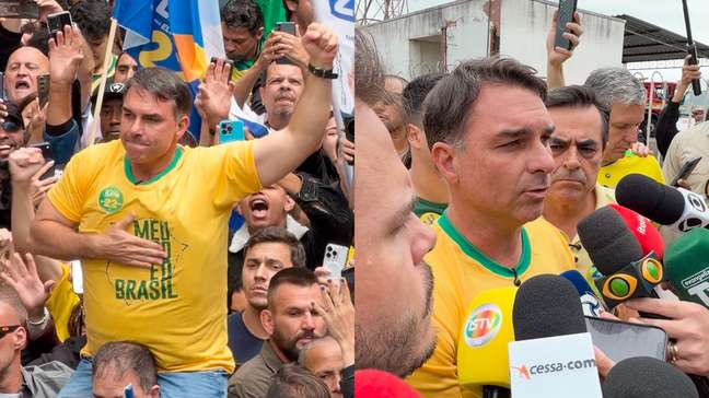 Flávio faz campanha no local onde Bolsonaro sofreu facada e acusa Dino de ‘defender causa do Lula’