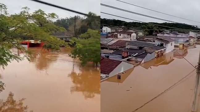 Cheia do Rio Ribeira causa alagamentos e deixa casas embaixo d'água no interior de SP