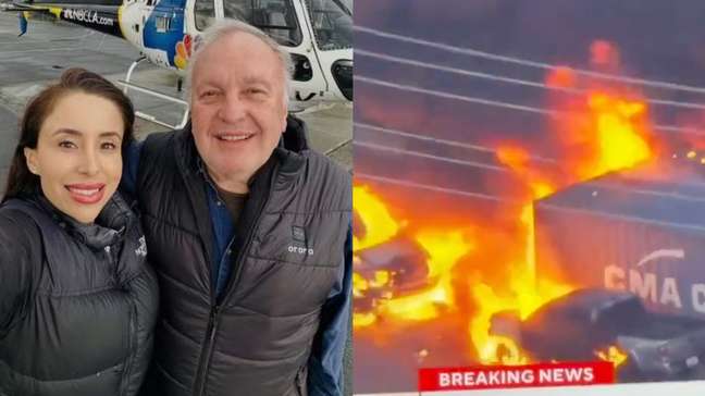 Helicóptero de reportagem da NBC cai em Los Angeles e deixa 3 mortos
