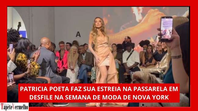Patrícia Poeta estreia como modelo em desfile da semana de moda de Nova York; veja vídeo