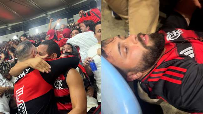 Torcedor do Flamengo desmaia na comemoração do gol da classificação na Libertadores