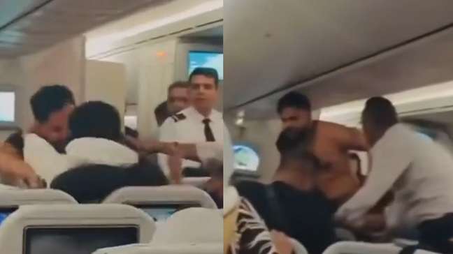 Passageiros trocam socos em voo que saía de Londres e filmagem viraliza; veja momento