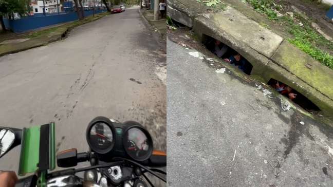 Crianças são flagradas dentro de bueiro tentando 'farmar aura'