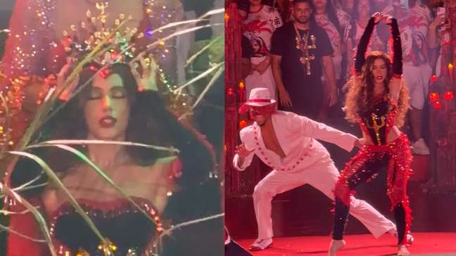 Veja o momento em que Anitta é coroada rainha de bateria da Grande Rio
