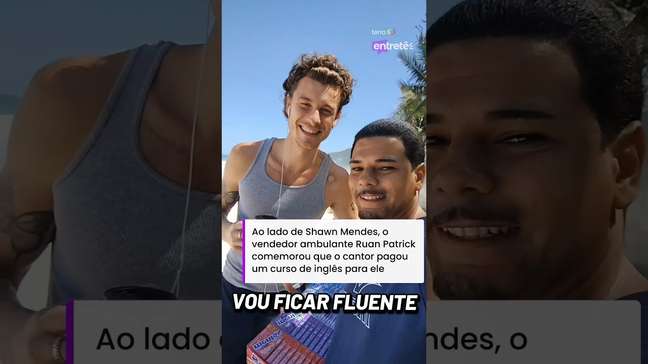 Shawn Mendes paga curso de inglês para vendedor ambulante: 'Virando brasileiro' #shorts