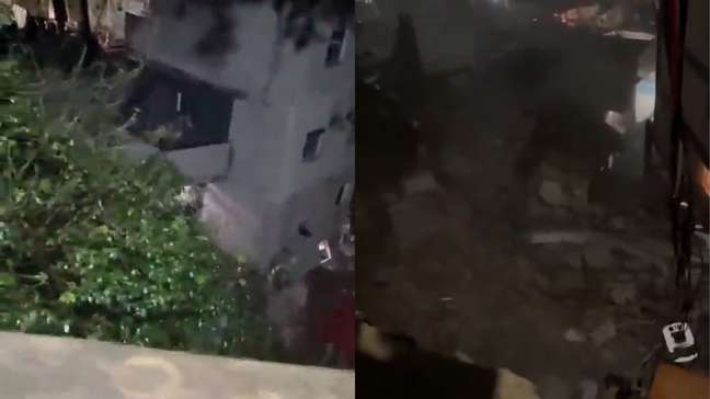Veja momento em que prédio desaba no Morro do Cantagalo, no Rio; não há feridos