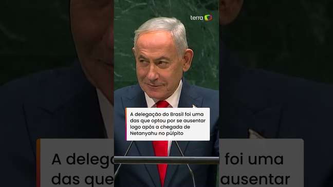 Comitivas vaiam Netanyahu e saem do plenário antes do discurso do premiê de Israel #shorts