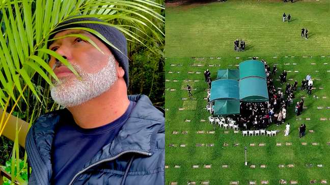 Sepultamento do cantor Rick é registrado por imagens aéreas em Sorocaba (SP)