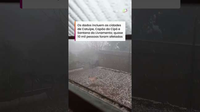 Sobe para 2 mil o número de casas danificadas após novas chuvas de granizo no RS #shorts