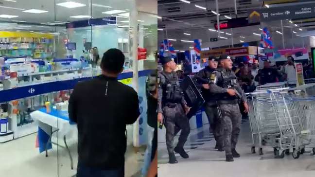 Mulher é libertada após ficar duas horas refém de homem armado com faca em supermercado de SP