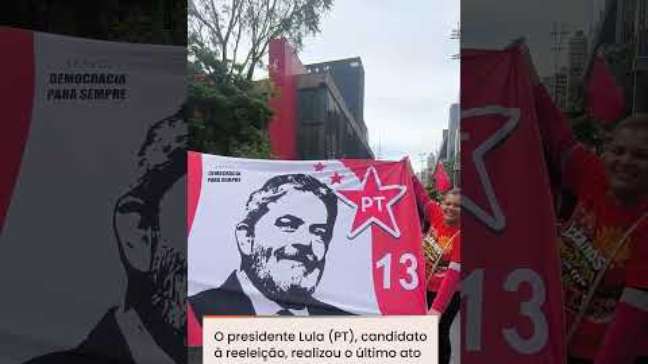 Lula faz último ato de campanha ao lado de Haddad na avenida Paulista #shorts