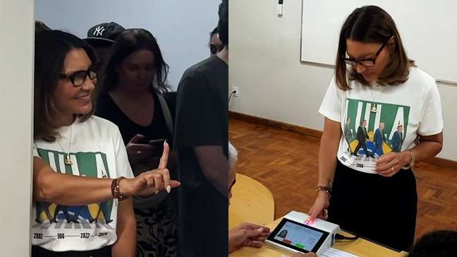 Biometria de Janja falha durante votação em São Paulo