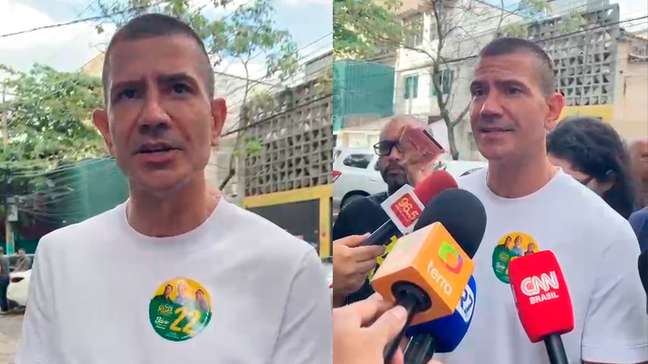 Ruas chega ao local de votação para acompanhar Flávio: ‘Expectativa é de terminar no 1º turno’