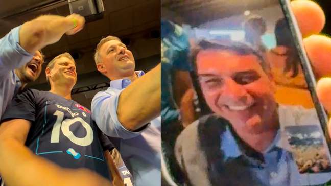Flávio conversa por vídeo com Tarcísio, Derrite e André do Prado após reeleição do governador em SP