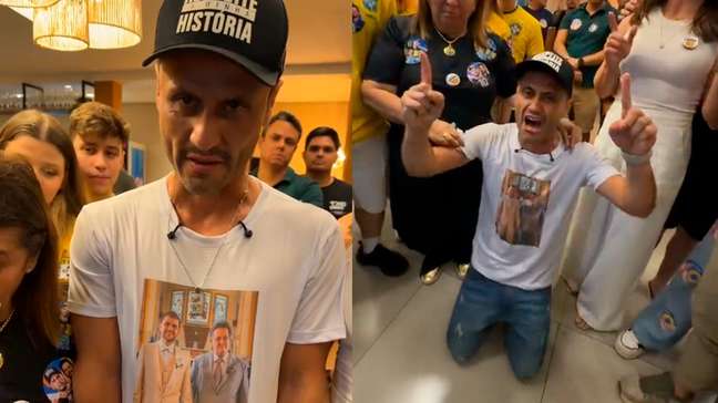 Cleitinho comemora vitória ao governo de MG, se ajoelha e agradece eleitores: 'Vou governar para todos'