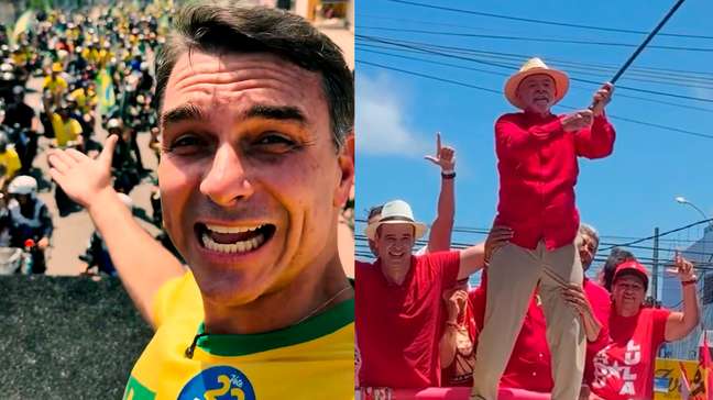 Lula faz caminhada em Natal, enquanto Flávio Bolsonaro realiza motocarreata em São Gonçalo (RJ)