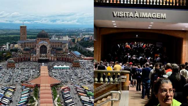 Fiéis enfrentam filas e lotam Santuário Nacional no Dia de Nossa Senhora Aparecida 