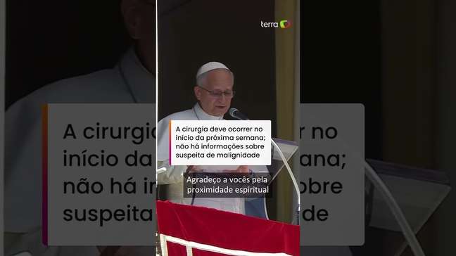 Papa Leão XIV anuncia cirurgia para retirar nódulo no pulmão