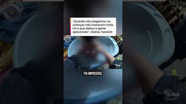 Policiais resgatam gêmeos de 7 meses deixados sozinhos em SP #shorts