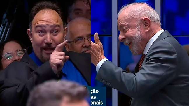 Lula vê sindicalista e relembra com ironia episódio da bolinha de papel em Serra: ‘Famosa pedrada’