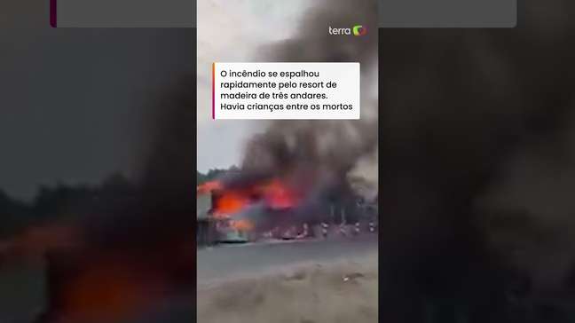 Incêndio destrói um resort em Bangladesh e mata 10 pessoas #shorts