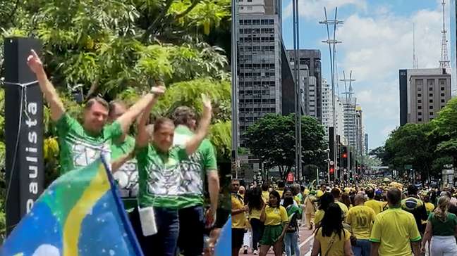 Manifestantes se reúnem na Paulista em ato a favor de Flávio Bolsonaro a uma semana do segundo turno