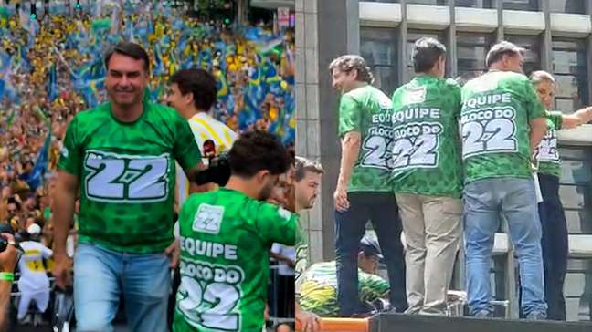 Flávio Bolsonaro reúne milhares de apoiadores na Avenida Paulista ao lado de Tarcísio e Nikolas Ferreira
