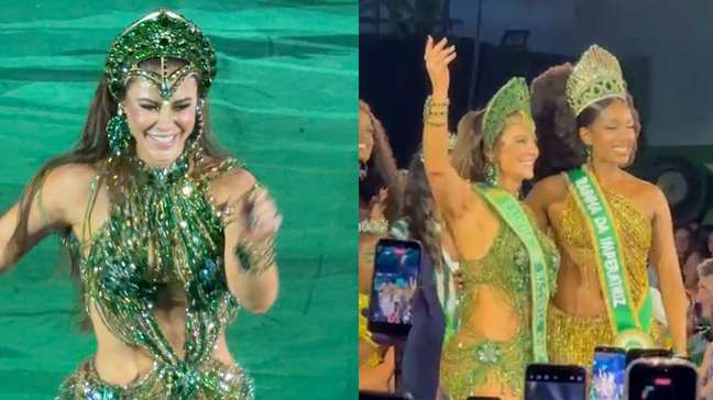Selinho em Iza e samba no pé: como foi a coroação de Paolla Oliveira na Imperatriz