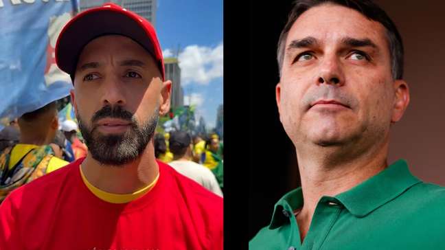 Apoiador de Flávio Bolsonaro se veste de 'petista' em ato na Avenida Paulista: 'Nosso lado aceita democracia'