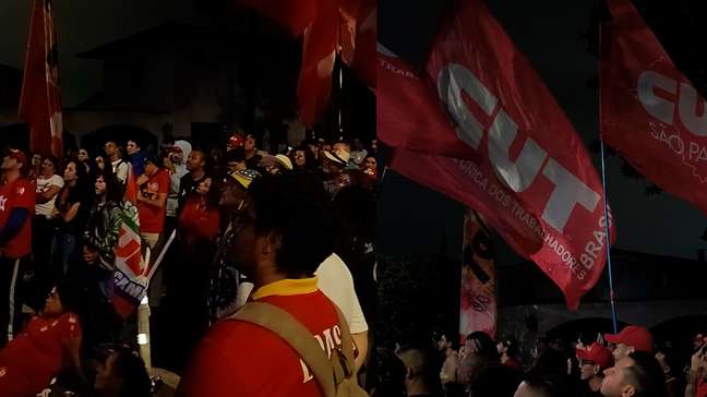 Vídeo mostra festa de apoiadores de Lula na frente da Band após petista chamar Flávio de ‘miliciano’
