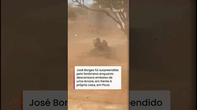 Veja idoso de 80 anos sentado em meio a redemoinho de areia no Piauí; vídeo viraliza #shorts