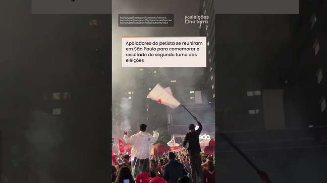 Multidão enche a Paulista em festa da vitória de Lula #shorts